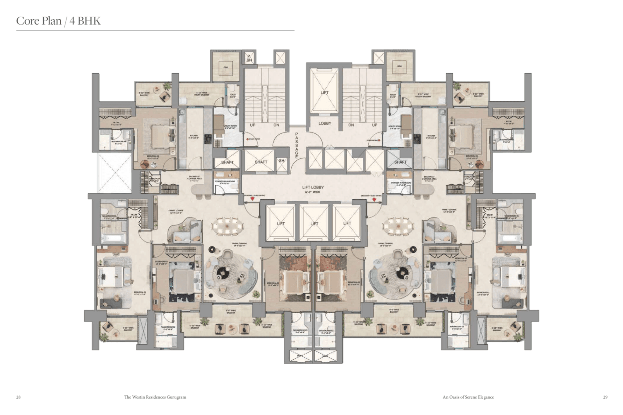 4 BHK Floor Plan
